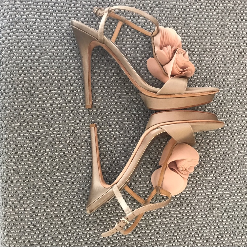 Badgley Mischka Sandal Platform Heels Blush sz 8